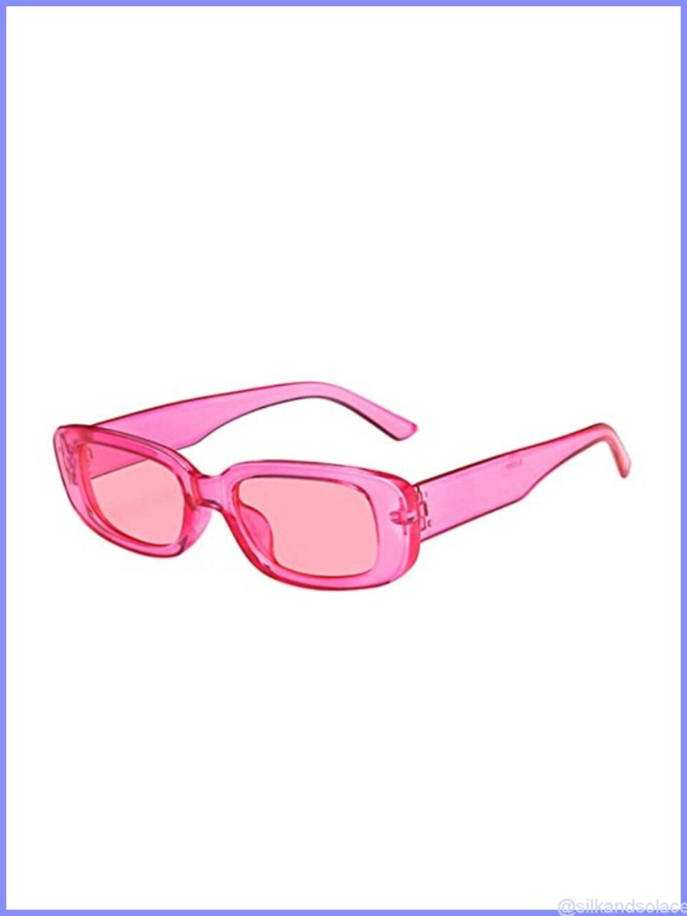 Rectangle Sunglasses Retro 90s Small Narrow Square Frame UV400 Protection